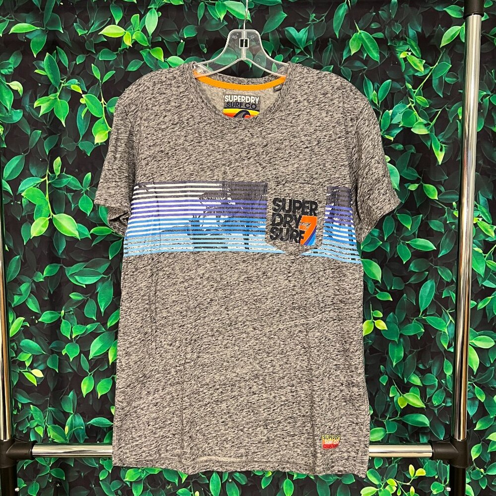 Superdry Surf Co California Dark Gray Marl T-Shirt (Large)